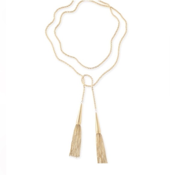 ▶️ Kendra Scott ◀️ Gold Tone Pharra Necklace - Picture 3 of 12